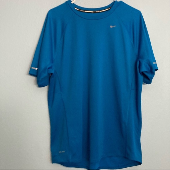 Nike Dri-Fit Running Tee - Blue - Large - Picture 1 of 9